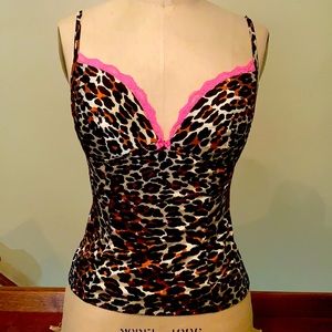 Betsey Johnson Leopard Print Camisole Sz Medium